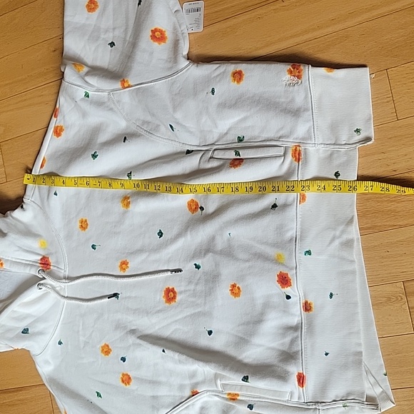 Free People Movent X DYEKWEEN Sprint To The Finish Hoodie In Marigold Combo - Picture 14 of 16